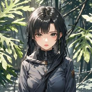 于山林中采撷蘑菇的人 头像