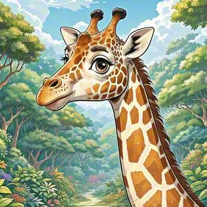 森林里的giraffe头像